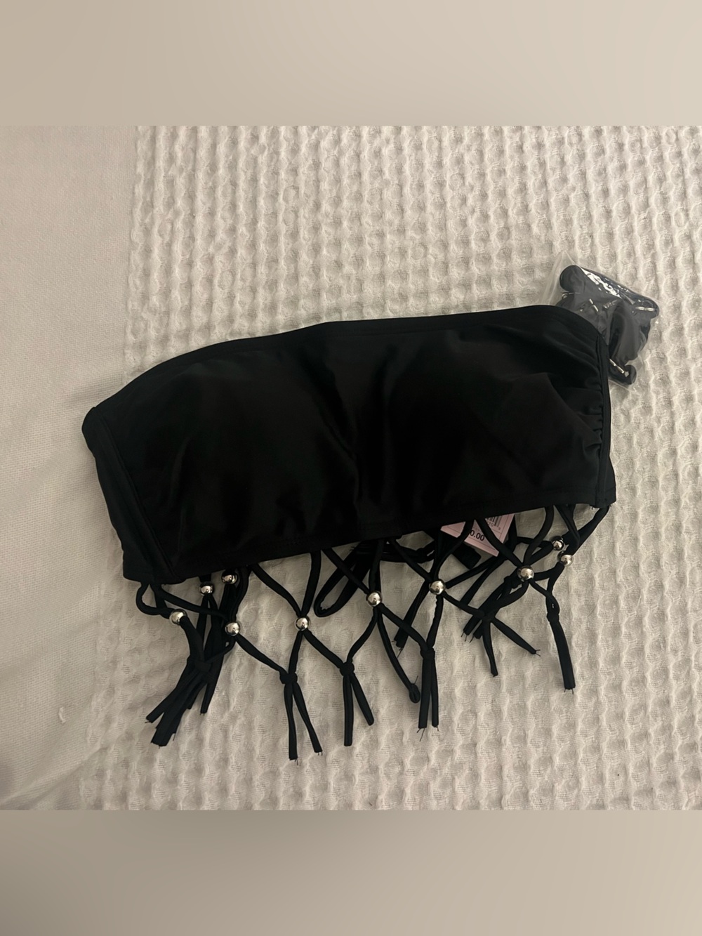 Target Black Fringe Tie-Side Bikini Tops